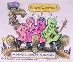 Pentekening Amerika - Irak grondwet (lijst optie), Antiek en Kunst, Verzenden