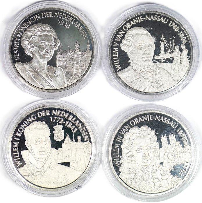 Nederland. Silver Medals (4) N.D - Prominents from the House, Timbres & Monnaies, Monnaies | Europe | Monnaies non-euro