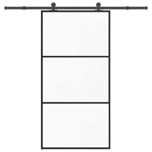 vidaXL Schuifdeur met beslagset 102x205 cm aluminium en, Doe-het-zelf en Bouw, Deuren en Vliegenramen, Nieuw, Verzenden