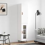 vidaXL Hoge kast 34,5x34x180 cm bewerkt hout wit, Verzenden, Nieuw