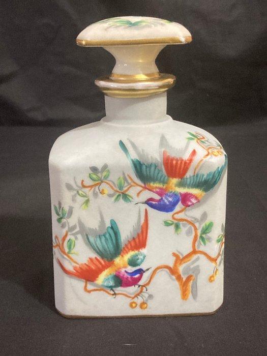 Camille Le Tallec (attr.) - Parfumfles - Veelkleurige vogels, Antiek en Kunst, Curiosa en Brocante