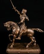 G. Ruchal - Sculpture, Jeanne dArc - 23 cm - Régule