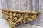 Plank - Vintage gouden barok consoleplank met hoekenontwerp, Nieuw