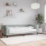 vidaXL Slaapbank met matras 100x200 cm fluweel lichtgrijs, Huis en Inrichting, Slaapkamer | Bedden, Verzenden, Nieuw