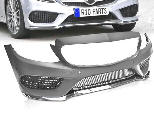 PARE-CHOCS AVANT MERCEDES CLASSE C W205 14-18 LOOK AMG PDC, Auto-onderdelen, Carrosserie, Verzenden
