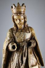 Beeld, Maria Regina - 75 cm - Hout, Antiek en Kunst