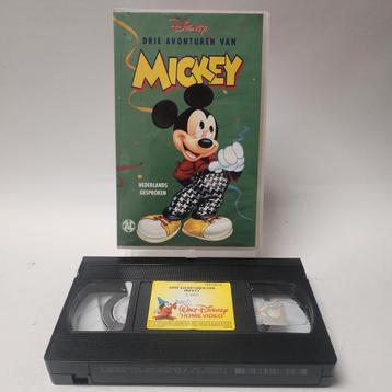 Disney Drie Avonturen van Mickey VHS, Ophalen of Verzenden