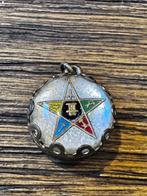 Pendentif Masonic Étoile de lEst en verre bombé 1888 -, Verzamelen, Militaria | Algemeen