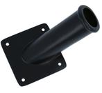 Vlaggenstokhouder met achterplaat messing zwart, Divers, Drapeaux & Banderoles