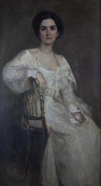 Matilde Flotow (1872-1932) - Portrait of a sitting woman in