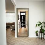 Stalen Binnendeur Olijfgroen 6 Vlaks Helder glas Luxe design, Doe-het-zelf en Bouw, Deuren en Vliegenramen, Minder dan 80 cm, Binnendeur