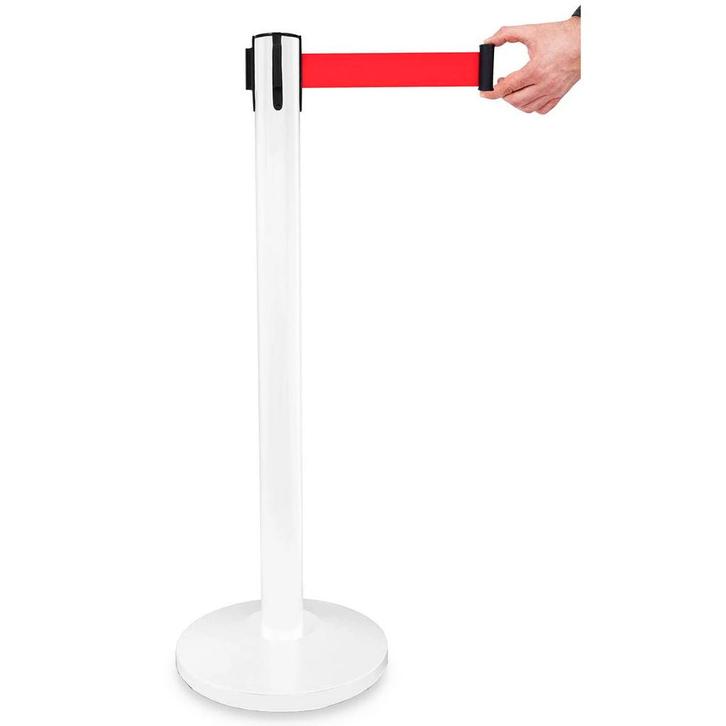 Afzetpaal | PREMIUM | Wit | Incl. Afzetlint (Rood) |, Zakelijke goederen, Horeca | Keukenapparatuur, Nieuw in verpakking, Verzenden