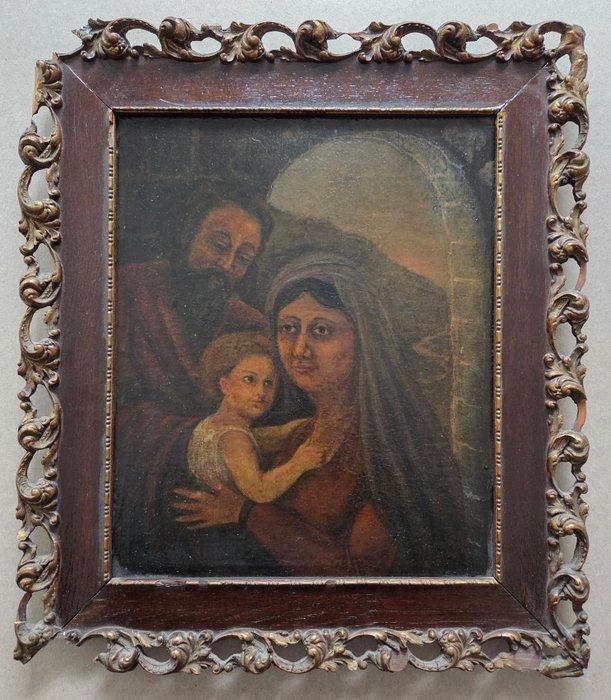 Europese school (XIX) - Maria, Jozef en Jezus, Antiek en Kunst, Kunst | Schilderijen | Klassiek