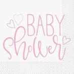 Baby Shower Servetten Roze 33cm 16st, Hobby & Loisirs créatifs, Articles de fête, Verzenden
