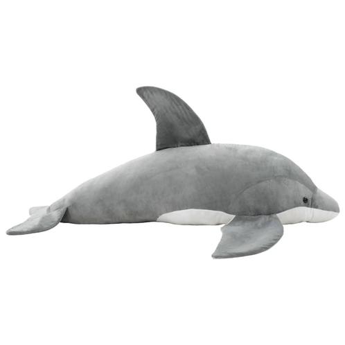 vidaXL Knuffel dolfijn pluche grijs, Kinderen en Baby's, Speelgoed | Knuffels en Pluche, Nieuw, Verzenden