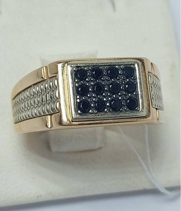 Ring - 14 karaat Witgoud, Geel goud, Handtassen en Accessoires, Ringen