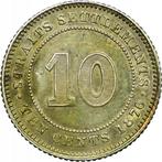 Straits Settlements (Brits Maleisië). 10 Cents 1876 H,, Postzegels en Munten