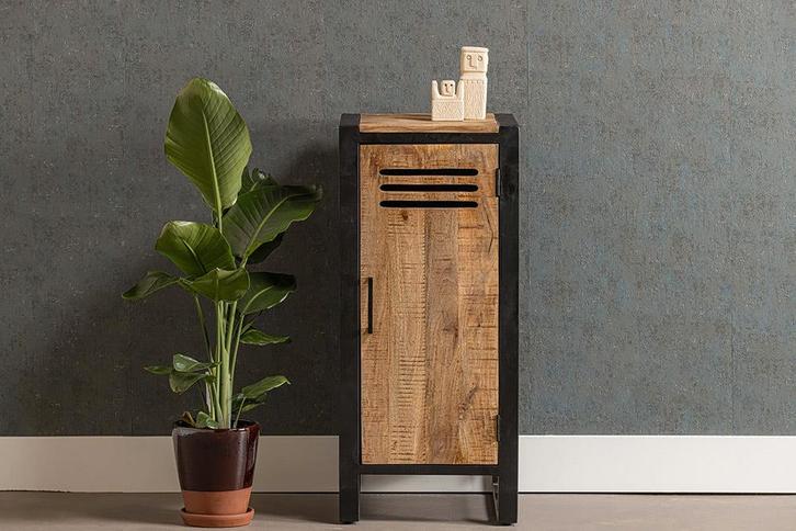 Bijzettafel Mangohouten Kastje Tristan 45x100 cm, Huis en Inrichting, Kasten | Overige, Nieuw, Verzenden