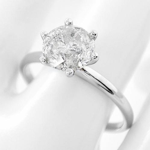 Zonder Minimumprijs - Ring - 14 karaat Witgoud - 1.52ct. tw., Handtassen en Accessoires, Ringen