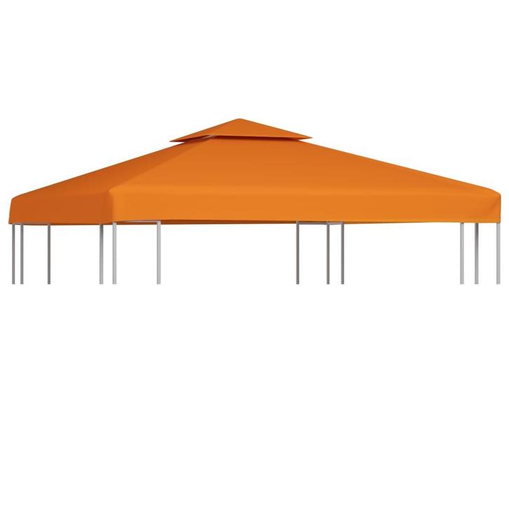 vidaXL Vervangend tentdoek prieel 310 g/m² 3x3 m oranje, Jardin & Terrasse, Tonnelles, Envoi