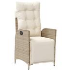 Tuinstoel Beige - Verstelbaar! Retour deal -40%, Tuin en Terras, Tuinstoelen, Verzenden, Nieuw, Rotan, Verstelbaar
