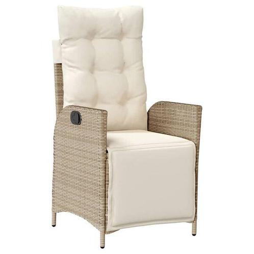 Tuinstoel Beige - Verstelbaar! Retour deal -40%, Tuin en Terras, Tuinstoelen, Verstelbaar, Nieuw, Rotan, Verzenden