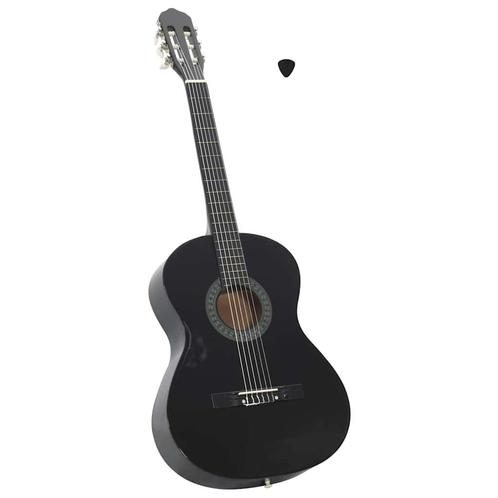 vidaXL Gitaar klassiek beginner 4/4 39 lindenhout zwart, Muziek en Instrumenten, Snaarinstrumenten | Gitaren | Akoestisch, Nieuw