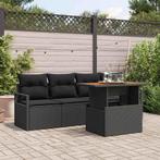 vidaXL Tuinbank Set met kussen 5 pcs Zwart 100 x 55 x 73 cm, Verzenden, Nieuw
