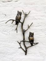 Beeldje - Bronze wall art - Owls - Brons, Antiek en Kunst