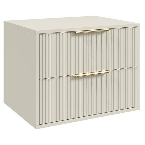 Wastafelkast Rimini 60 cm - Beige -  Badmeubel met Lades, Huis en Inrichting, Badkamer | Badkamermeubels, Nieuw, Verzenden