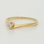 Ring - 18 karaat Geel goud - 0.09ct. tw. Diamant, Handtassen en Accessoires, Ringen, Nieuw