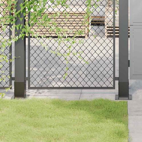 vidaXL Spokkels vierkant 4 st 81x81 mm gepoedercoat staal, Tuin en Terras, Palen, Balken en Planken, Nieuw, Verzenden