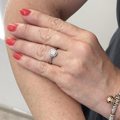 Zonder Minimumprijs - Bibigi - Ring - 18 karaat Witgoud, Handtassen en Accessoires, Ringen