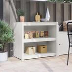 vidaXL Keuken Kast met plank Wit 106 x 55 x 92 cm Massief, Verzenden, Nieuw