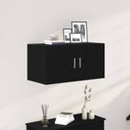 vidaXL Wandkast 80x39x40 cm spaanplaat zwart eikenkleurig, Huis en Inrichting, Kasten | Wandmeubels, Verzenden, Nieuw