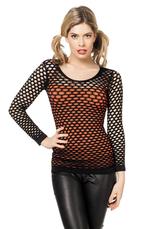 Visnet Shirt Lange Mouwen Zwart 38, Kleding | Dames, Verzenden, Nieuw