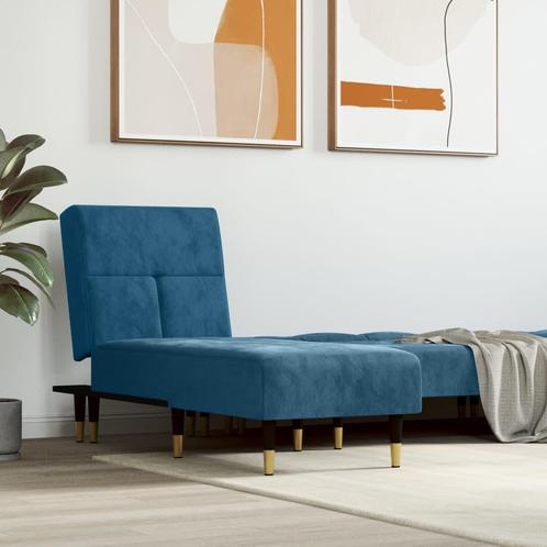 vidaXL Chaise longue fluweel blauw, Huis en Inrichting, Zetels | Zetels en Chaises Longues, Nieuw, Verzenden