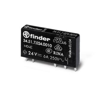 Ultra Slim PCB Relais 6A 24VDC Enkelpolig EMR -, Verzenden