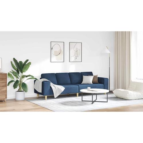 vidaXL Bankstel Blauw Stof, Huis en Inrichting, Zetels | Zetels, Nieuw, Verzenden