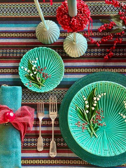 Indrukwekkend etnisch brokaat tafelkleed. - Tafelkleed - 270, Antiek en Kunst, Kunst | Designobjecten