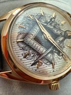 Custom Unique 1/1 - Masonic lodge watch - solid 18K gold -, Nieuw