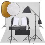 vidaXL Fotostudioset met verlichtingsset, achtergrond en, Audio, Tv en Foto, Fotografie | Fotostudio en Toebehoren, Verzenden