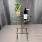 Bijzettafel - Glas, Metaal - Twee bijzettafels