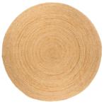 vidaXL Tapijt rond 240 cm gevlochten jute, Huis en Inrichting, Stoffering | Tapijten en Vloerkleden, Verzenden, Nieuw