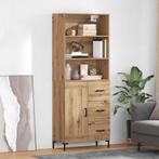 vidaXL Highboard Artisan Eiken 69,5 x 34 x 180 cm Bewerkt, Huis en Inrichting, Verzenden, Nieuw