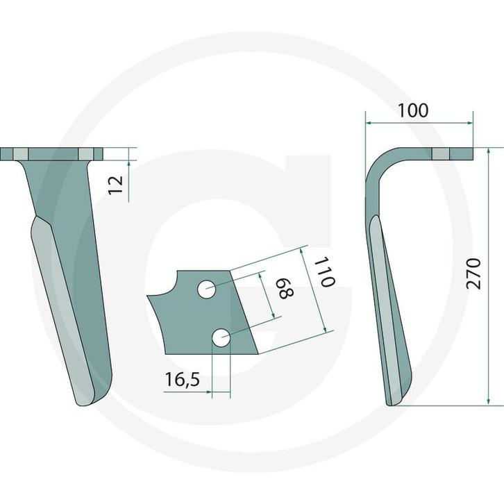 Rotorkopegtand (links) (Werktuigen), Zakelijke goederen, Landbouw | Werktuigen, Ophalen of Verzenden