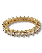 Ring - 18 karaat Geel goud, 18K geel goud ring met diamanten, Handtassen en Accessoires, Ringen, Nieuw