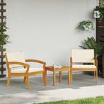 vidaXL Tuinstoel 2 pcs Bruin Massief acaciahout, Verzenden, Nieuw