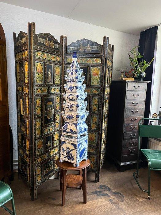 Vaas - Porselein - Tulpenvaas - Delft blauw, Antiek en Kunst, Kunst | Designobjecten