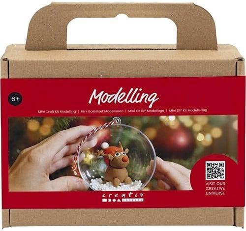 Diykit pakket hobbyset mini kerstbal boetseren rendier, Hobby en Vrije tijd, Knutselen, Nieuw